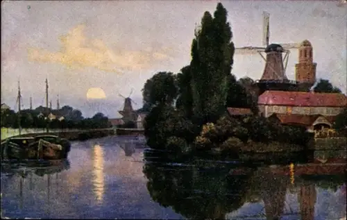 Ak Zwolle Overijssel Niederlande, Windmühle