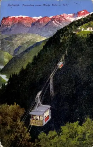 Ak Bozen Bolzano Südtirol, Funicolare aerea Monte Colle