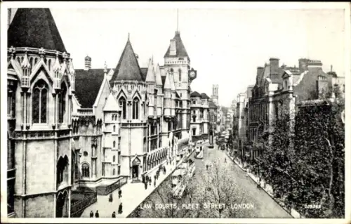 Ak London City England, Law Courts, Fleet Street