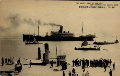 Ak Kobe Präf. Hyogo Japan, Pier, Steamer