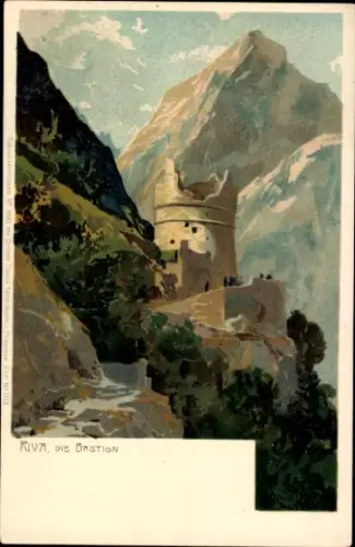 Künstler Ak Diemer, Zeno, Riva del Garda Trentino, Bastion