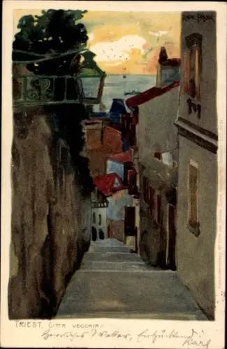 Künstler Ak Triest Trieste Friuli Venezia Giulia, Citta Vecchia