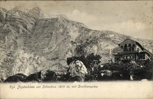 Ak Garmisch Partenkirchen in Oberbayern, Jagdschloss Schachen