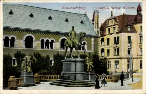 Ak Braunschweig in Niedersachsen, Denkmal Herzog Wilhelm