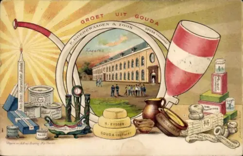 Passepartout Ak Gouda Südholland Niederlande, P. Goedewaagen & Son, H. Eyssen