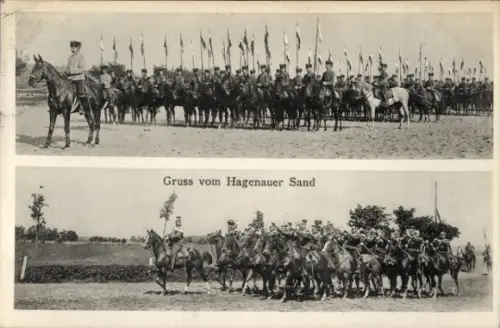 Ak Haguenau Hagenau im Elsass Bas Rhin, Hagenauer Sand, Kavallerie