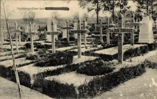 Ak Sainte Marie à Py Marne, Heldengräber