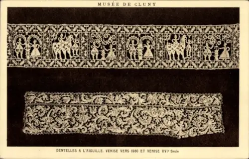 Ak Paris V, Musée de Cluny, Nadelspitze, Venise