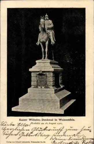 Ak Weißenfels im Burgenlandkreis, Das Kaiser Wilhelm Denkmal