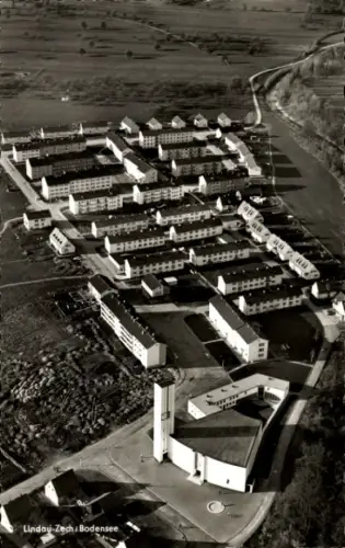 Ak Zech Lindau am Bodensee Schwaben, Fliegeraufnahme der Siedlung