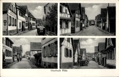 Ak Dierbach in der Pfalz, Teilansicht, Straßenpartie