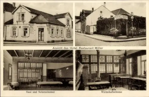 Ak Weisenheim am Sand Pfalz, Hotel Müller, aussen und innen