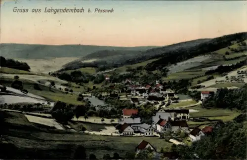 Ak Langendembach Langenorla in Thüringen, Landschaftsbild, Ort Langendembach, farbig