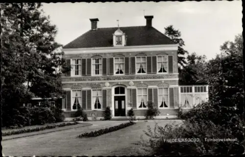 Ak Frederiksoord Drenthe, Hotel Frederiksoord, Tuinbouwschool