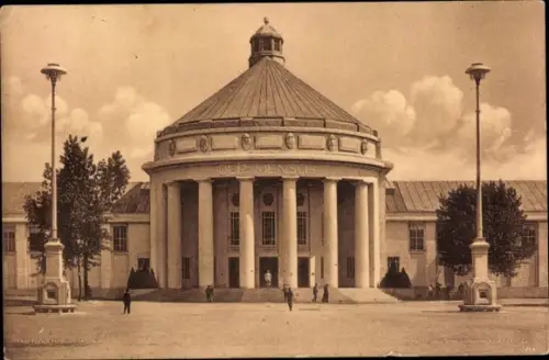 Ak Dresden, Internationale Hygiene Ausstellung 1911, Festplatz, Halle Der Mensch