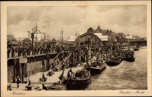 Ak Hamburg Mitte Altstadt, Deichtor Markt