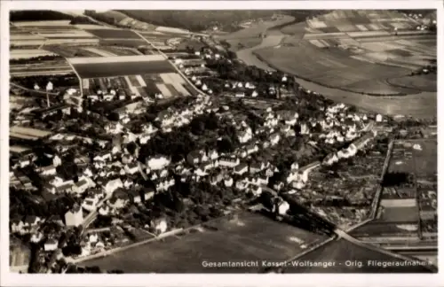 Ak Wolfsanger Kassel in Hessen, Fliegeraufnahme