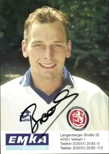 Autogrammkarte Fußballer Christian Broos, SV Wuppertal, Autogramm