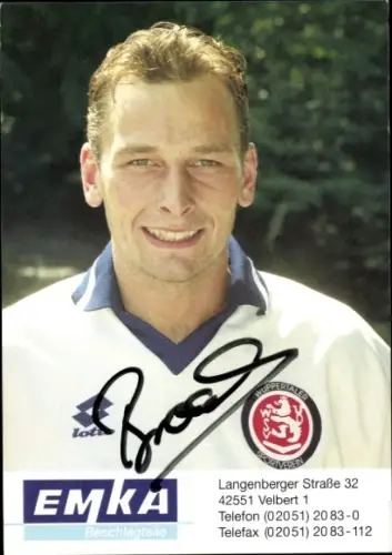 Autogrammkarte Fußballer Christian Broos, SV Wuppertal, Autogramm