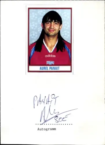 Autogramm Fußballer Aurel Panait, SV Wuppertal, Portrait, Sammelkarte