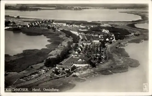 Ak Kirchmöser Brandenburg an der Havel, Fliegeraufnahme der Ostsiedlung