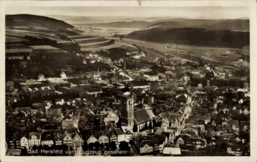 Ak Bad Hersfeld Hessen, Gesamtansicht, Fliegeraufnahme