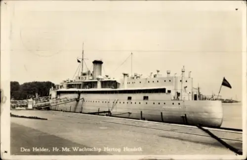 Ak Den Helder Nordholland Niederlande, Hr.Ms. Wachtschip Hertog Hendrik