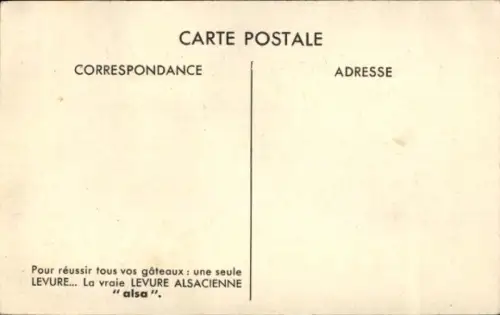 CPA Reklame, Levure Alsacienne Alsa