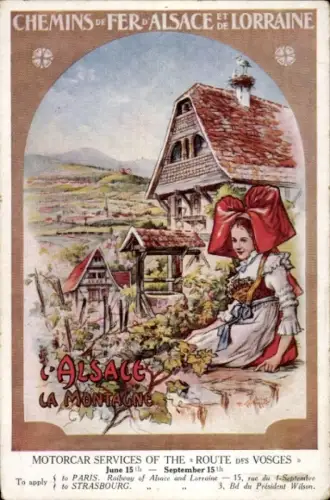 Künstler Ak Chemins de Fer d'Alsace et de Lorraine, L'Alsace, la Montagne