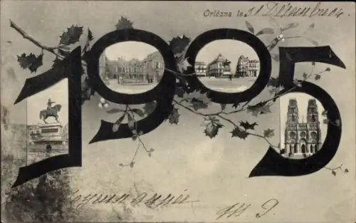 Ak Orléans Loiret, Jahreszahl 1905, Denkmal, Kathedrale