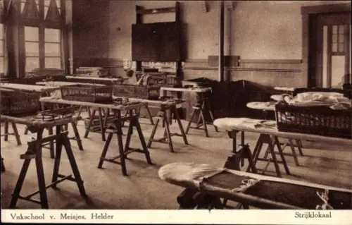 Ak Den Helder Nordholland Niederlande, Vakschool v. Meisjes, Schule