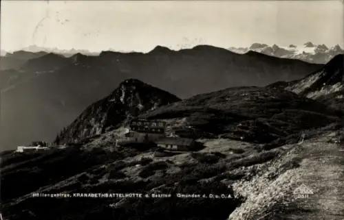 Ak Gmunden in Oberösterreich, Kranabethsattelhütte