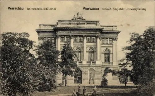 Ak Warszawa Warschau Polen,  Universitätsbibliothek, Gmach bibljoteki Uniwersyteckiej