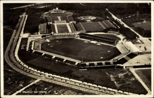 Ak Nürnberg in Mittelfranken Bayern, Blick auf das Stadion, Fußballplatz 