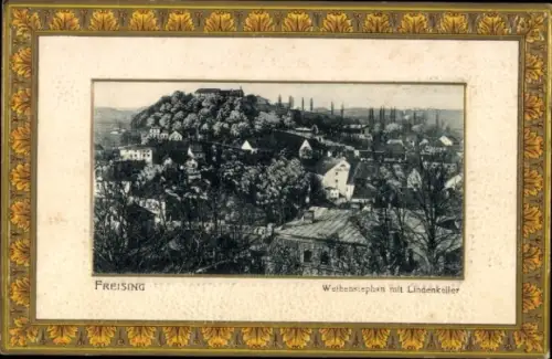 Präge Passepartout Ak Weihenstephan Freising in Oberbayern, Gesamtansicht, Lindenkeller