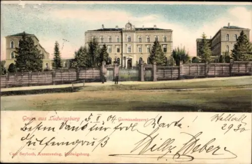 Ak Ludwigsburg in Württemberg, Garnisonlazarett