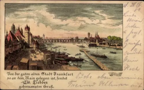 Ak Frankfurt am Main, Panorama