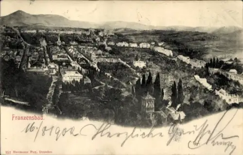 Ak Františkovy Lázně Franzensbad Region Karlsbad, Landschaftsaufnahme,   von Hermann Poy, Dresden