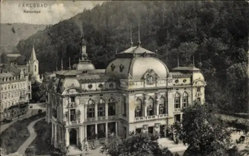 Ak Karlovy Vary Karlsbad Stadt, Kaiserbad,   Architektur,  von 1905
