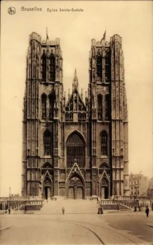 Ak Bruxelles Brüssel, Eglise Sainte-Gudule,   Architektur