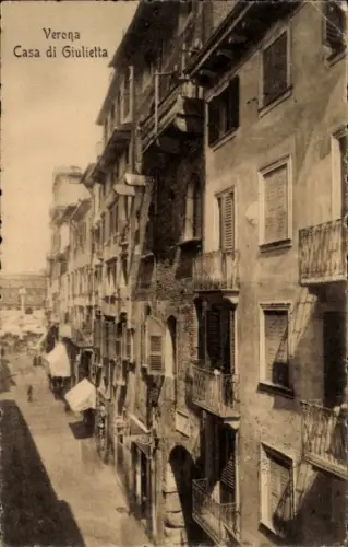 Ak Verona Veneto,  Casa di Giulietta,  Gebäude, 