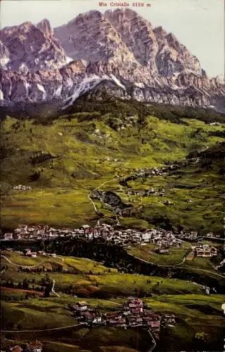 Ak Cortina d'Ampezzo Veneto, Dolomitenstrasse Cortina vom Belvédère, Gesamtansicht