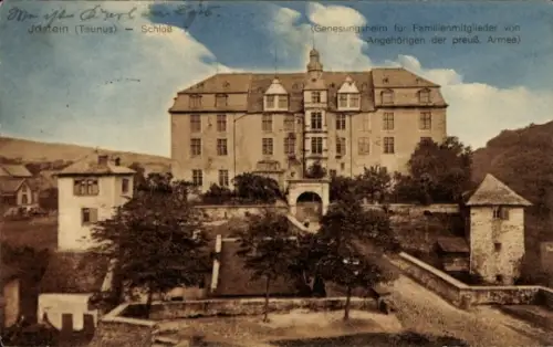 Ak Idstein im Taunus Hessen, Schloss  Genesungsheim für Familienmitglieder, preußische Armee