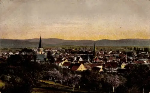Ak Emmendingen im Breisgau Baden, Blick auf  Kirche, Häuser, Landschaft