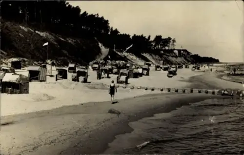 Foto Ak Ostseebad Koserow auf Usedom, Strandpartie