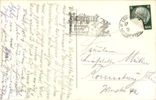 Ak Leipzig, Augustusplatz, Hauptpost