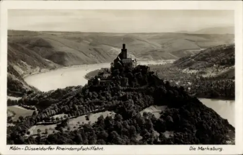 Ak Braubach am Rhein, Marksburg, Köln-Düsseldorfer Rheindampfschifffahrt