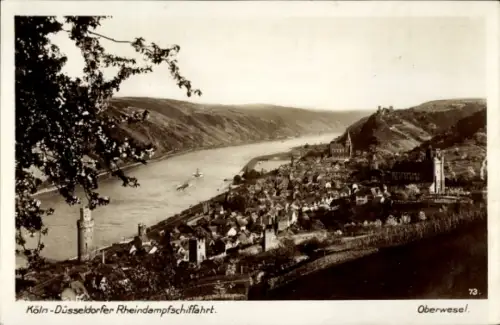 Ak Oberwesel Köln am Rhein, Rheindampfschifffahrt