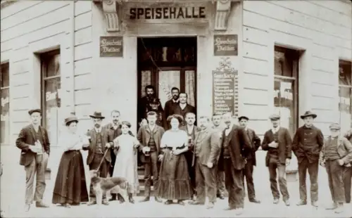 Foto Ak Dietikon Zürich Stadt Schweiz, Speisehalle, Gruppenbild