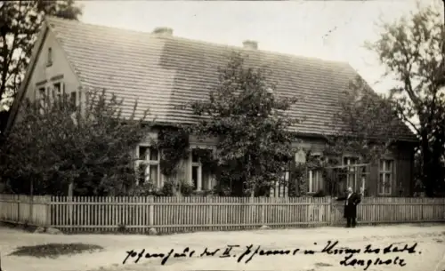 Foto Ak Kargowa Karge Unruhstadt Ostbrandenburg, Haus des 2. Pfaffers, Langholz
